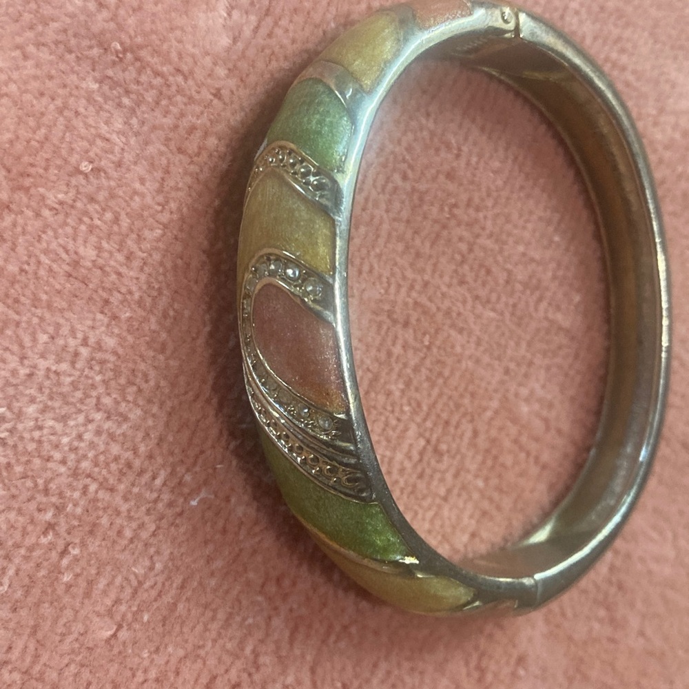 Colorful Enamel Bangle Bracelet - Picture 5 of 6